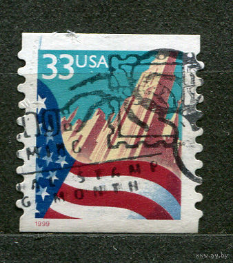 Государственный флаг. США. 1999. Полная серия 1 марка