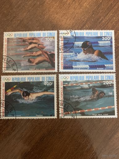 Конго 1987. Преолимпийские игры. Плаванье. Полная серия