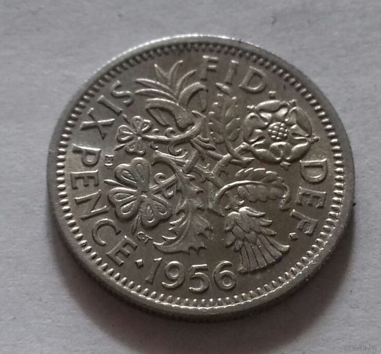 6 пенсов, Великобритания 1956 г.