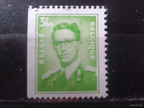 Бельгия 1970 Король Болдуин 3,5 франка, марка из буклета уменьшенного формата, обрез слева