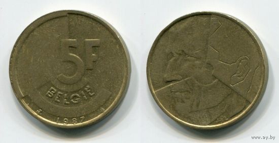 Бельгия. 5 франков (1987, BELGIE)