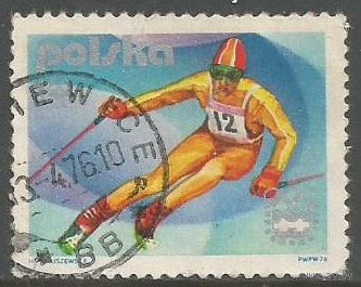 Польша. Олимпиада Инсбрук'76. Слалом. 1976г. Mi#2423.