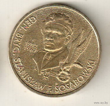 Польша 2 злотый 2004 Генерал Станислав Сосабовски