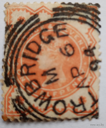 Англия 1887 г. 1,5 пенни