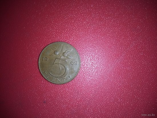 5 центов 1969 Нидерланды
