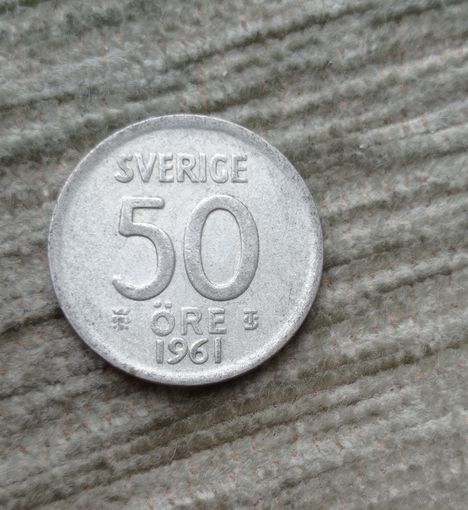 Werty71 Швеция 50 эре 1961 серебро