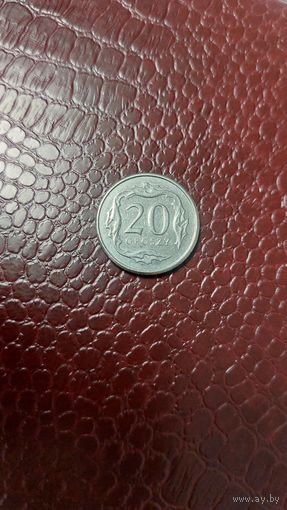 Монета 20 грошей 2016г. Польша. Хорошая!