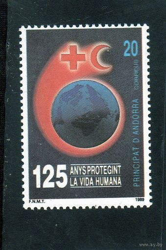 Андорра.ES-212.125 лет организации Красного креста. 1989.