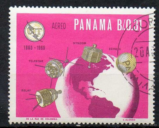 100 лет ITU Космос Спутники Панама 1966 год серия из 1 марки