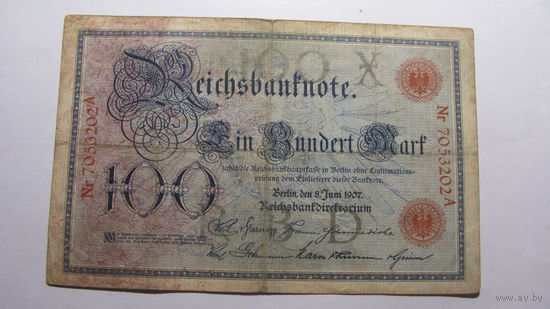 Германия Ro30 . 100 марок 1907 г.
