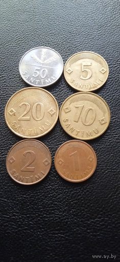 Латвия 6 монет одним лотом