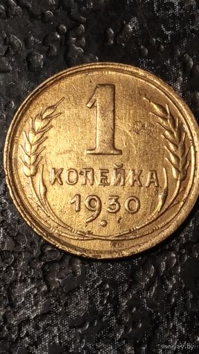 1 копейка 1930 года СССР(2).Холостое соударение(брак)