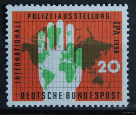 Международная полицейская выставка, Германия, 1956 год, 1 марка