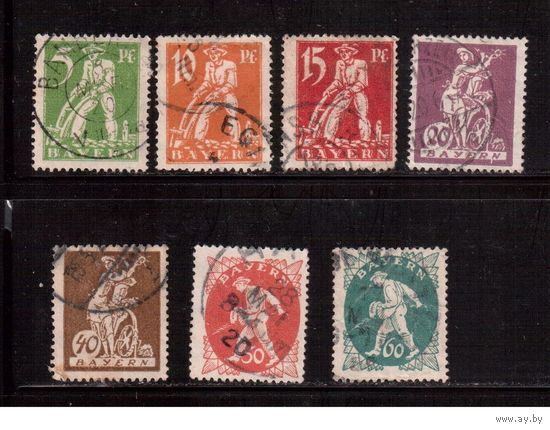 Германия(Бавария)-1920,(Мих.178-185)   гаш.  , 7 марок (кат.=22,4 е)