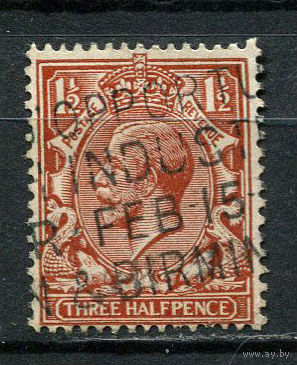 Великобритания - 1924/1928 - Король Георг V 1 1/2P - [Mi.156x] - 1 марка. Гашеная.  (LOT AP30)