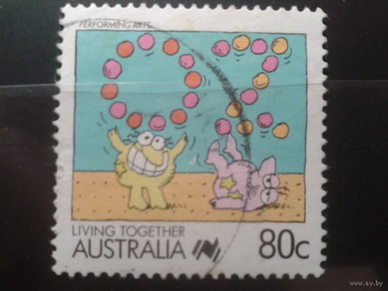 Австралия 1988 Исполнительные виды искусств (кино, театр и др.), комикс 80 центов