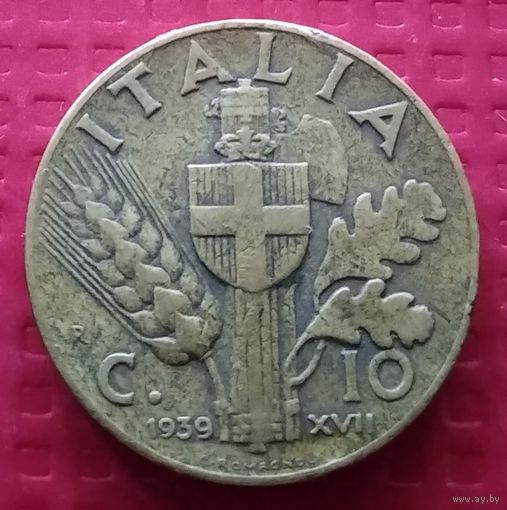 Италия 10 чентезимо 1939 г. #40623
