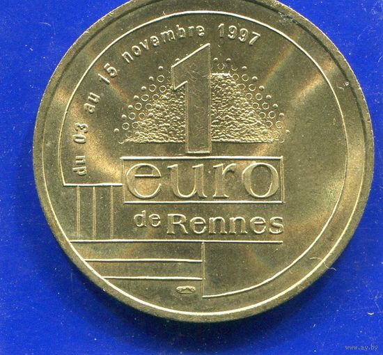 Франция жетон 1 евро.Парламент Бретани