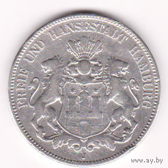 Монета 5 марок 1903 года. Гамбург.