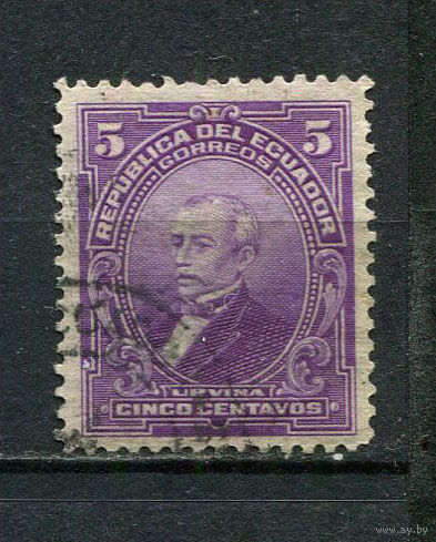 Эквадор - 1915/1928 - Хосе Мария Урбина 5С - [Mi.209] - 1 марка. Гашеная.  (LOT ET37)-T10P5
