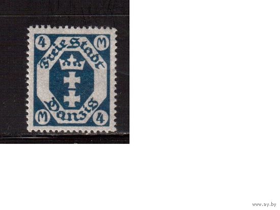 Германия(Данциг)-1922,(Мих.123)  * , Стандарт,  Герб,