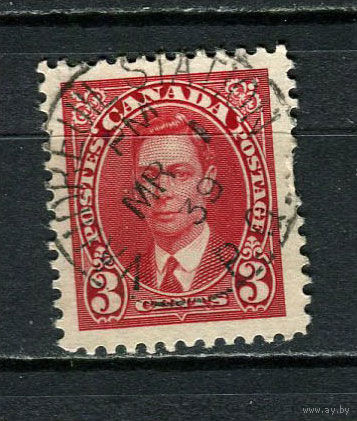 Канада - 1937 - Король Гекорг VI 3С - [Mi.199A] - 1 марка. Гашеная.  (Лот 26DZ)-T5P4
