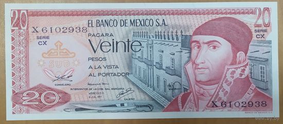 20 песо 1977 года - Мексика - UNC