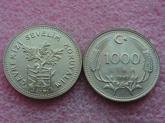 Турция 1000 лир, 1990 Охрана окружающей среды UNC