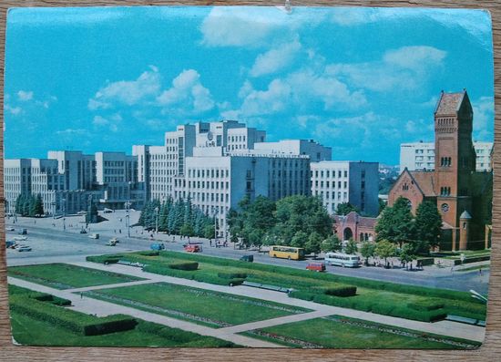 Минск. Площадь Ленина. 1979 г. ПК. Чистая.