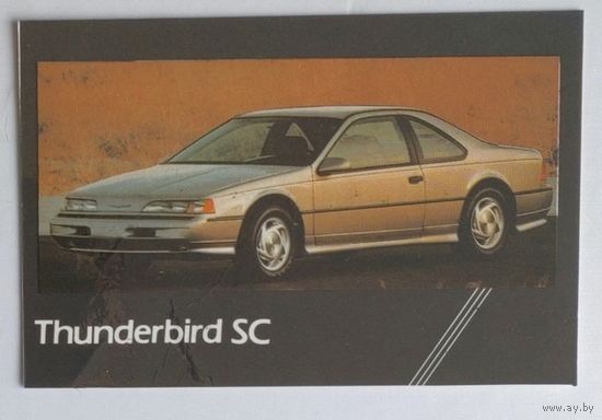 Календарик. Автомобиль Thunderbird SC. 1992.