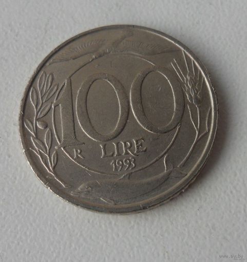 100 лир Италия 1993 г.в. (Большая голова, "L.CRETARA" около гурта)