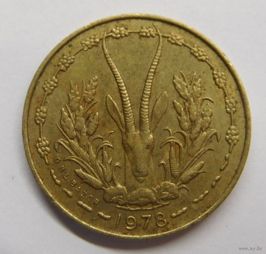 Западная Африка 5 франков 1978 г