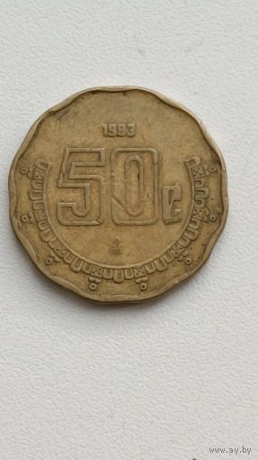 Мексика 50 сентаво 1983 года.