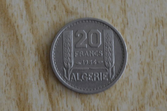 Французский Алжир 20 франков 1956