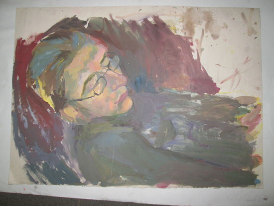 Картина спящая девушка 60-е года.