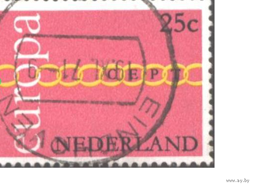 Нидерланды Гашеная марка Европа СЕПТ 1971