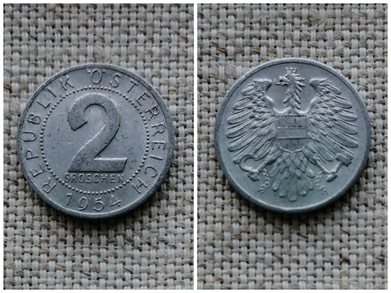 Австрия  2 гроша 1954
