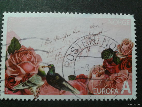 Норвегия 2008 розы и голуби, день св. Валентина Mi-2,3 евро гаш.