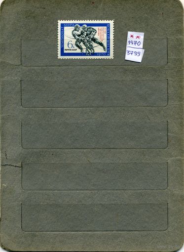 СССР, 1970, ЧЕМПИОНАТЫ МИРА ,   серия  надпечатка   1м  чистая