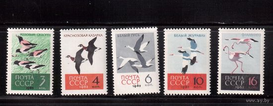 СССР-1962, (Заг.2703-2707)  ** , Птицы