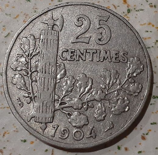 Франция 25 сантимов, 1904 (14-9-10)