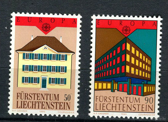 Лихтенштейн - 1990 - Европа (C.E.P.T.) - Почтовые услуги - [Mi. 984-985] - полная серия - 2 марки. MNH.