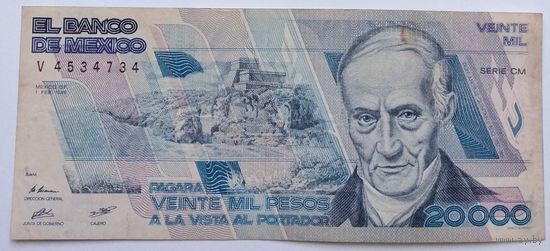 Мексика 20000 Песо 1988, VF, 625
