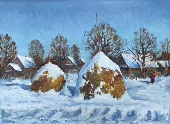 Зимой в деревне
