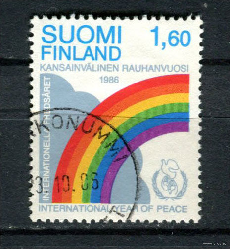 Финляндия - 1986 - Международный год мира - [Mi. 1004] - полная серия - 1 марка. Гашеная.  (Лот 154BE)