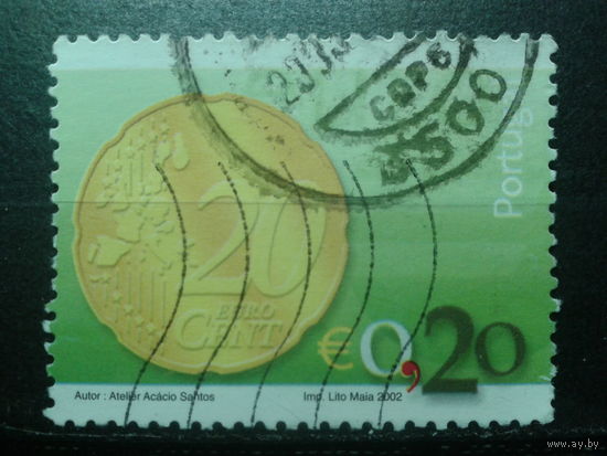 Португалия 2002 Монета в 20 евроцентов