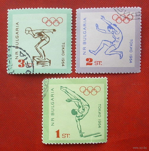 Болгария. Спорт. ( 3 марки ) 1964 года. 6-16.