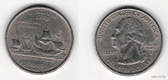 W: США 25 центов 2000, Вирджиния (324)