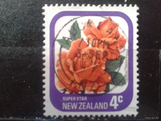 Новая Зеландия 1975 Роза 4с