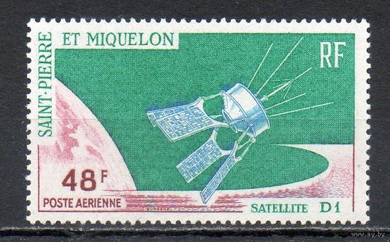 Запуск спутника Сен-Пьер и Микелон (Франция) 1966 год серия из 1 марки